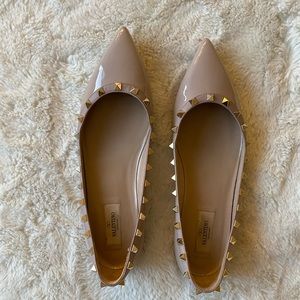 Valentino Rockstud Patent Flats size 40